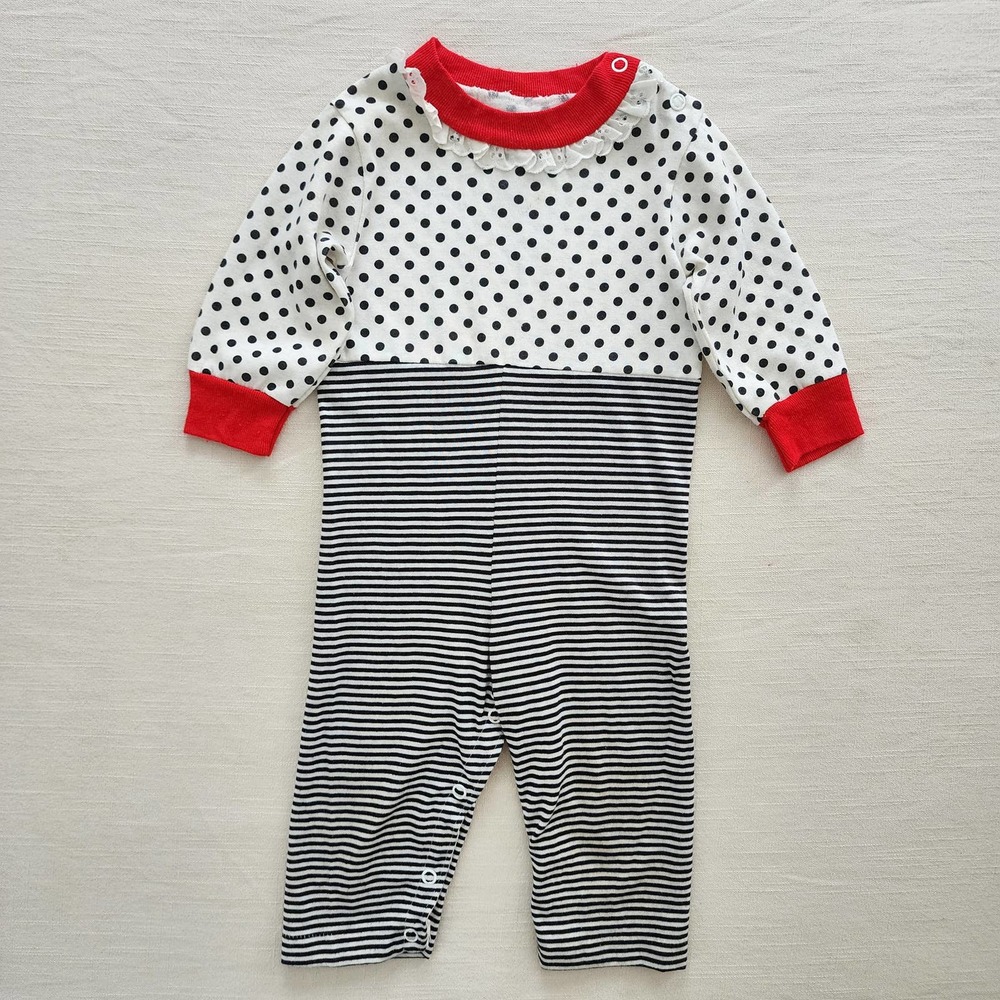 Vintage Girly Pattern Bodysuit 12-18 months